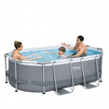 Каркасный овальный бассейн Bestway Power Steel 305x200x84 см с фильтром, арт. 5614A