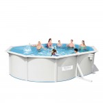 Овальный морозоустойчивый бассейн Bestway 56586 500x360х120 см с песчаным фильтром и аксессуарами