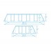 Каркасный прямоугольный бассейн Bestway 488x244x122 см с песчаным фильтром и аксессуарами, арт. 56671