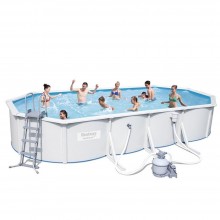 Морозоустойчивый овальный бассейн Bestway Hydrium 740х360х120 см с песчаным фильтром и аксессуарами, арт. 56604