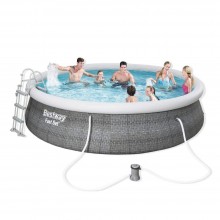 Надувной круглый бассейн Bestway Fast Set 457x107 см с фильтром и лестницей, арт. 57372