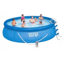 Надувной круглый бассейн Intex Easy Set 457x107 см с фильтром и аксессуарами, арт. 26166