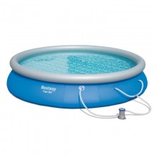 Надувной круглый бассейн Bestway Fast Set 457x84 см с фильтром, арт. 57313