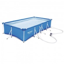 Каркасный прямоугольный бассейн Bestway Steel Pro 400x211x81 см с фильтром, арт. 56424/56082