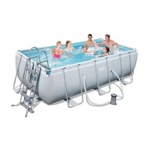 Каркасный прямоугольный бассейн Bestway 404x201x100 см с фильтром и лестницей, арт. 56441