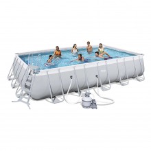 Каркасный прямоугольный бассейн Bestway 549x274x122 см с песчаным фильтром и аксессуарами, арт. 56466