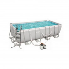 Каркасный прямоугольный бассейн Bestway 488x244x122 см с песчаным фильтром и аксессуарами, арт. 56671